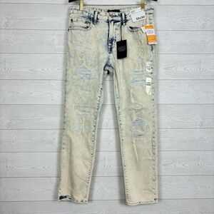 NWT AEROPOSTALE SKINNY FIT DISTRESSED ALL SEASON DENIM BLUE JEANS SIZE 32x30